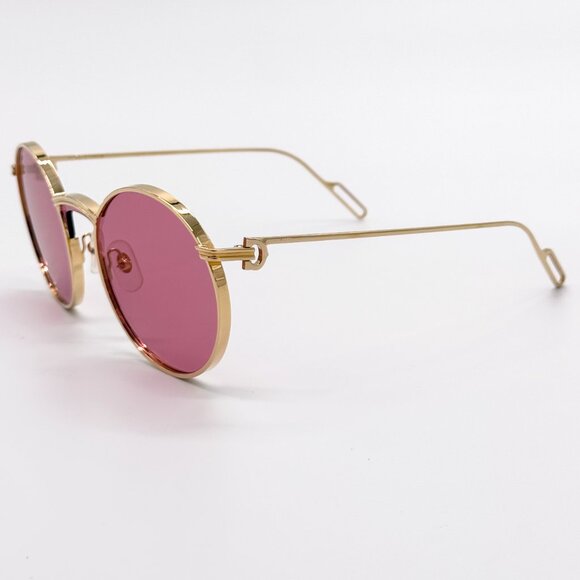 NEW CARTIER CT0274S 003 WOMEN GOLD/PINK ROUND SUNGLASSES main image 7